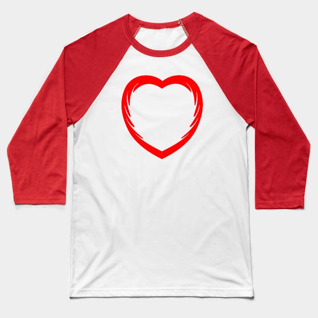 Valentines Abstract Heart Baseball T-Shirt by A Zee Marketing